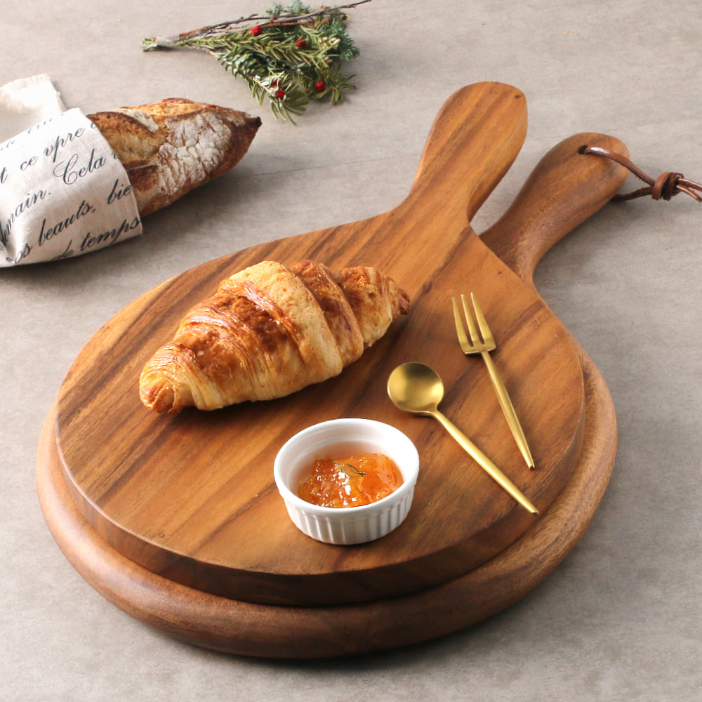 독특한 디자인 플레이팅 도마 빵도마 피자판 서빙보드 28x26.2cm, 바고 소 - 상세 이미지 5