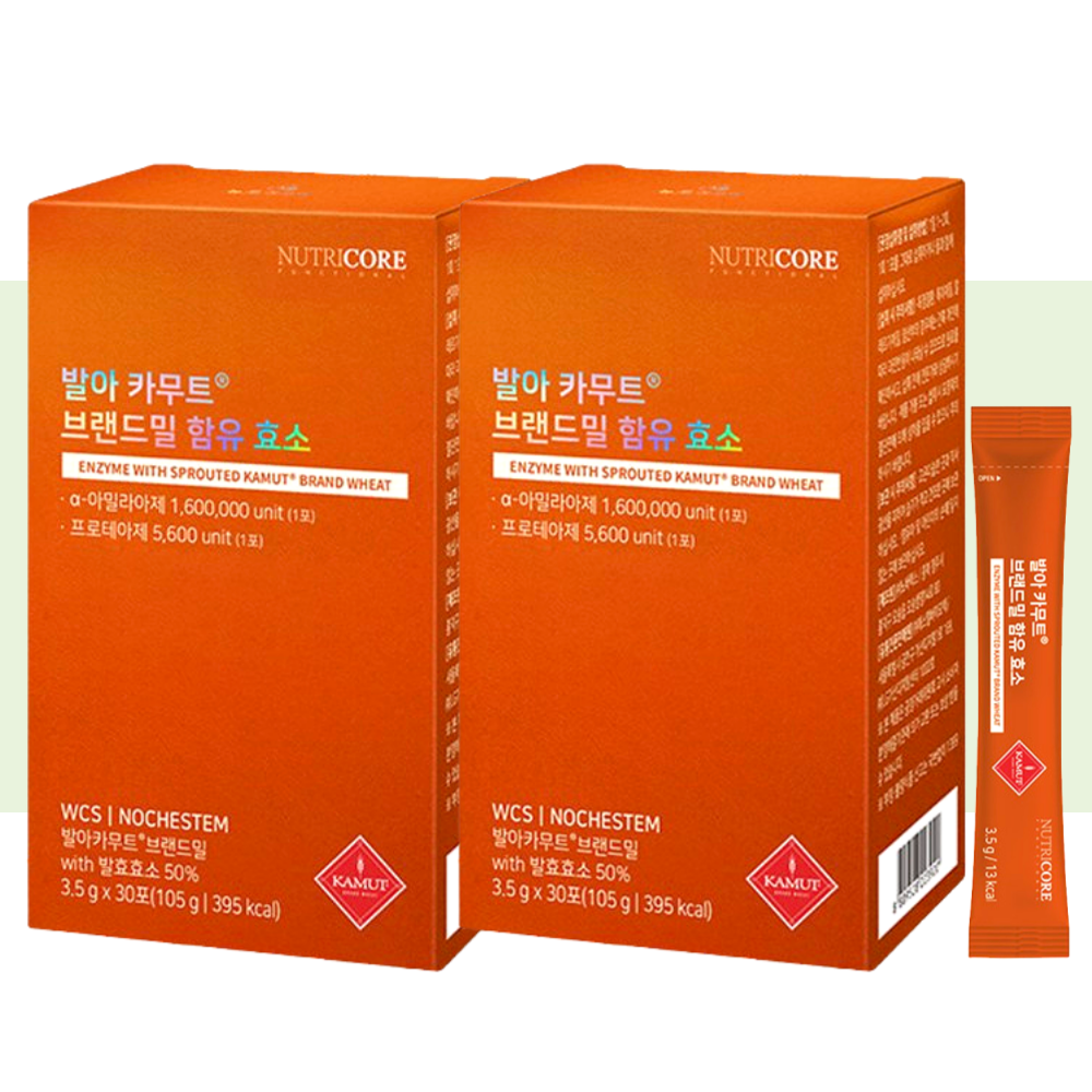 뉴트리코어 카무트 효소 발아카무트효소 30포X2박스 - 메인 이미지