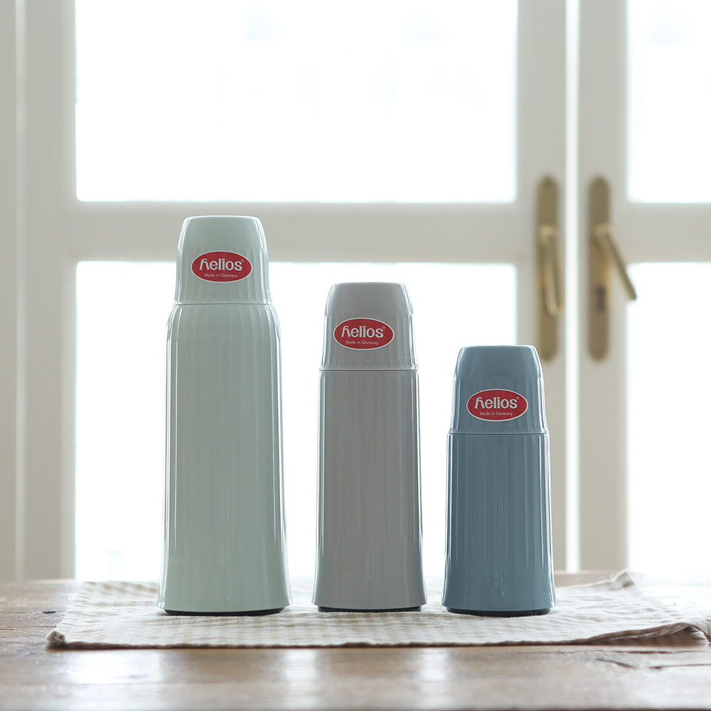 헬리오스 휴대용 레트로 진공유리 보온 보냉 병 텀블러 물병