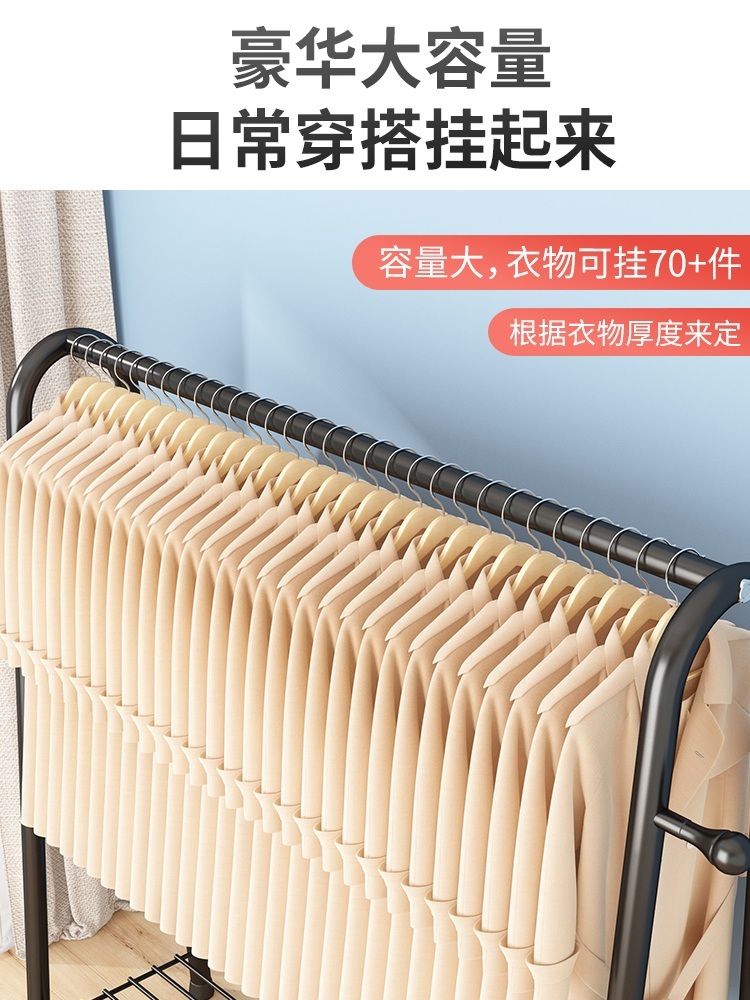 2단 선반행거 A자 폴딩 튼튼한 이동 건조대 철봉 빨래  제트 60-블랙-단일레이어메쉬 큰 - 상세 이미지 3