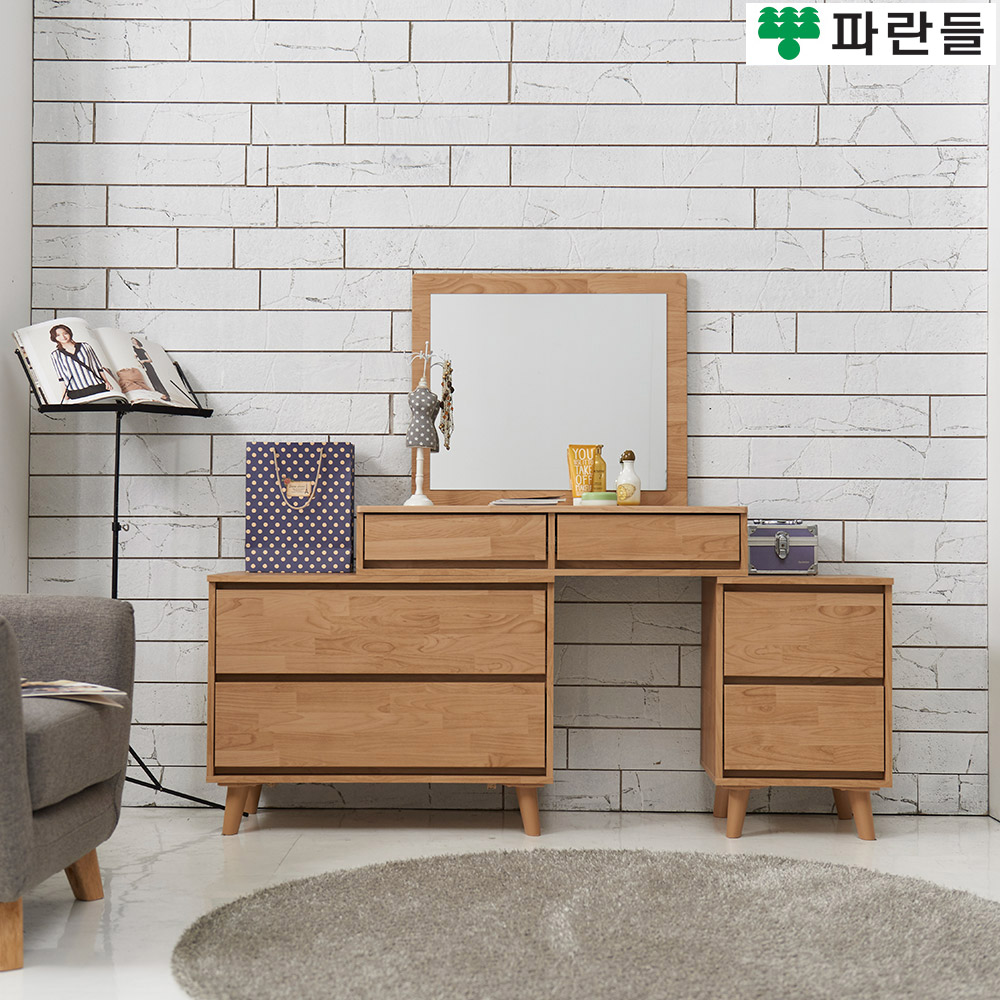 파란들가구 SS 거울수납 입식화장대B 서랍화장대 입식콘솔 - 상세 이미지 2