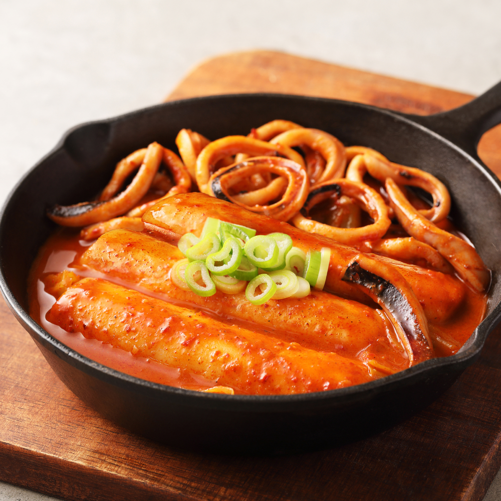 [푸딩팩토리] 푸딩프렙 오징어짬뽕 가래떡떡볶이 680g 1팩+1팩 특제 오짬떡 소스와 통통한 가래떡의 조화 - 상세 이미지 4