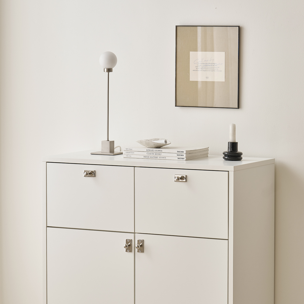 빌레오 베슬라그 수납장 모듈 다용도 거실 맘마존 (더 높은/서랍형 800), 3단, 소프트화이트