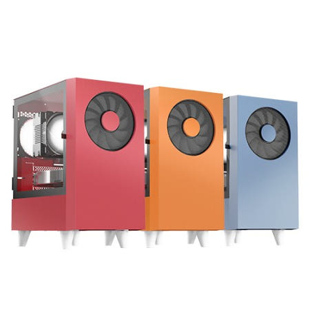 마이크로닉스 EM1-Woofer 시그니처 에디션 PC케이스 팝핀 레드