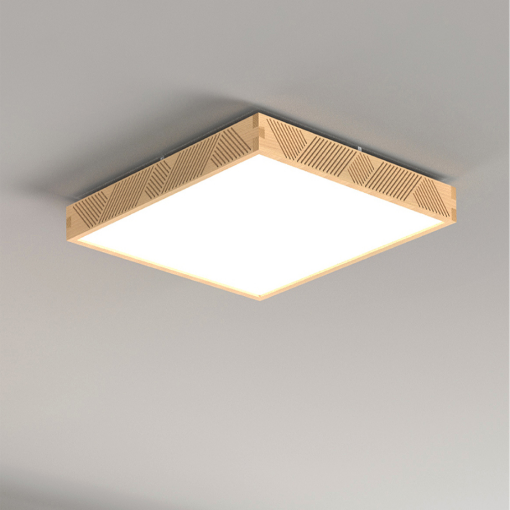 안방등 국산 LED 원목 우드 사각 방등 전등 50W, 헤링본/주백색 이미지 7