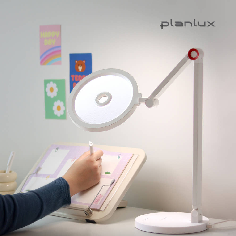 플랜룩스 스토어 플랜룩스 책상 스탠드 모티아이 LED 화이트
