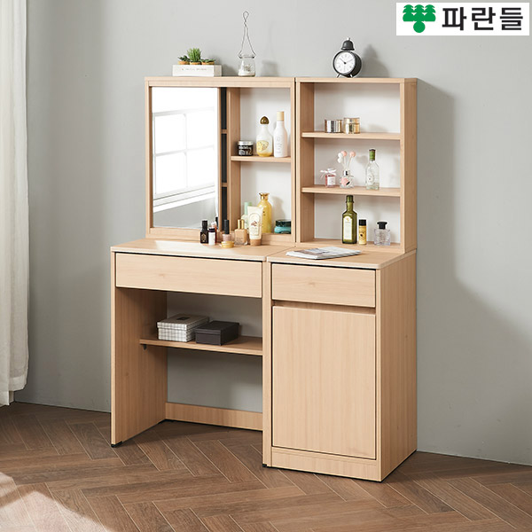 파란들가구 반하나 상판18T 1000 수납화장대세트 입식화장대 - 상세 이미지 2