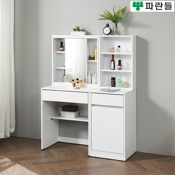 파란들가구 반하나 상판18T 1000 수납화장대세트 입식화장대 - 상품 이미지