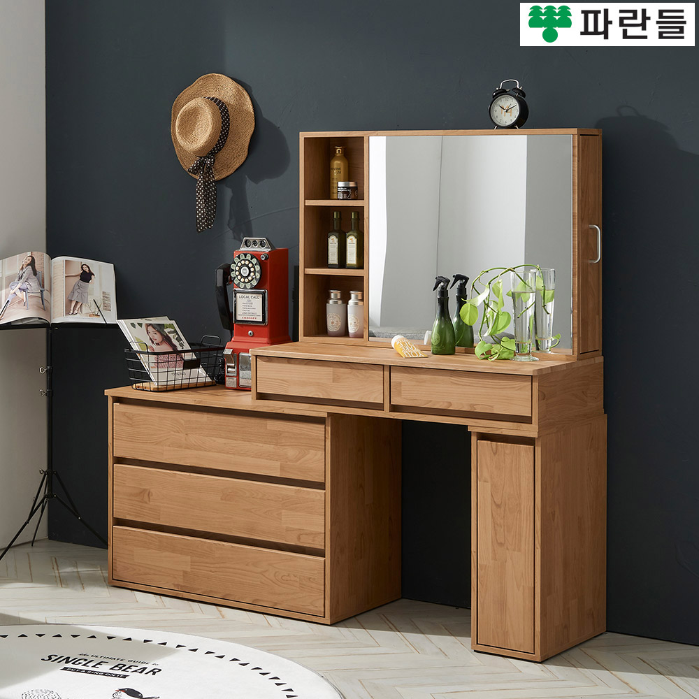 파란들가구 미인 거울수납 입식화장대B 서랍화장대세트 콘솔 - 상세 이미지 3