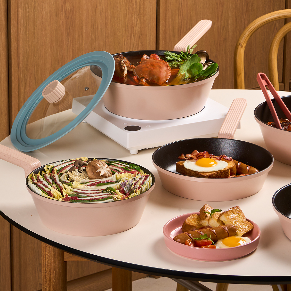 닥터하우스 키토산 항균 코팅 프라이팬 팬 28cm + 웍 28cm - 상세 이미지 2