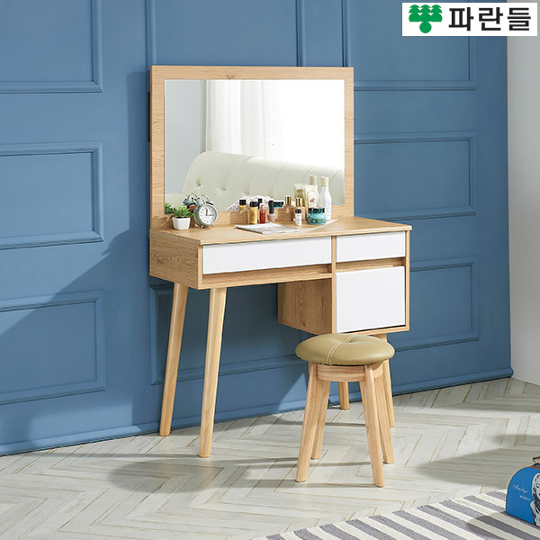 파란들가구 반하나 거울포함 B형 입식화장대 콘솔 의자포함 - 상세 이미지 2