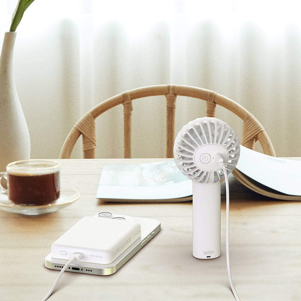 필 M05 맥세이프 10W 무선 충전 보조배터리 5000mAh, 폴라 화이트 이미지 7