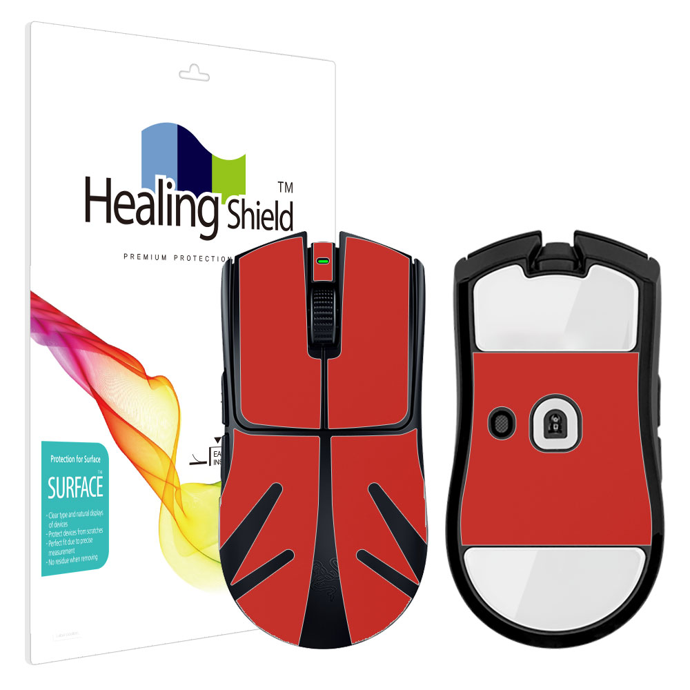 레이저 바이퍼 V3 프로 무선 마우스 레드 외부보호필름 세트