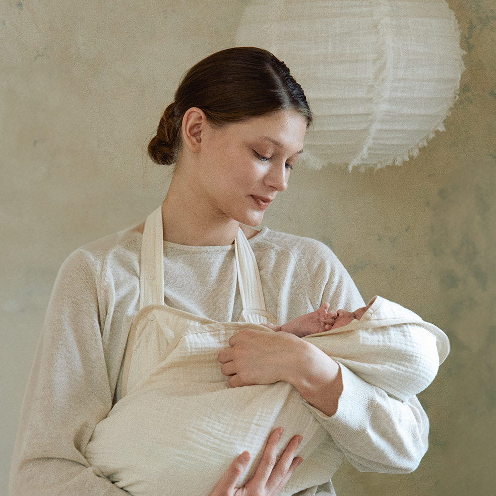 말랑하니 앞치마 아기목욕타올 신생아 바이오거즈