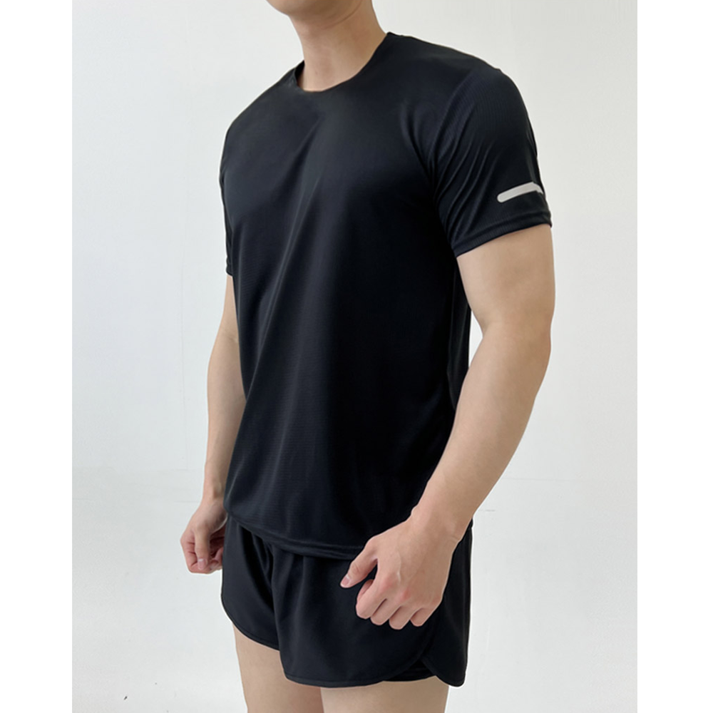 마라톤복장 남자 러닝 런닝 반팔 마라톤복 헬스장 복장 세트 이미지 6