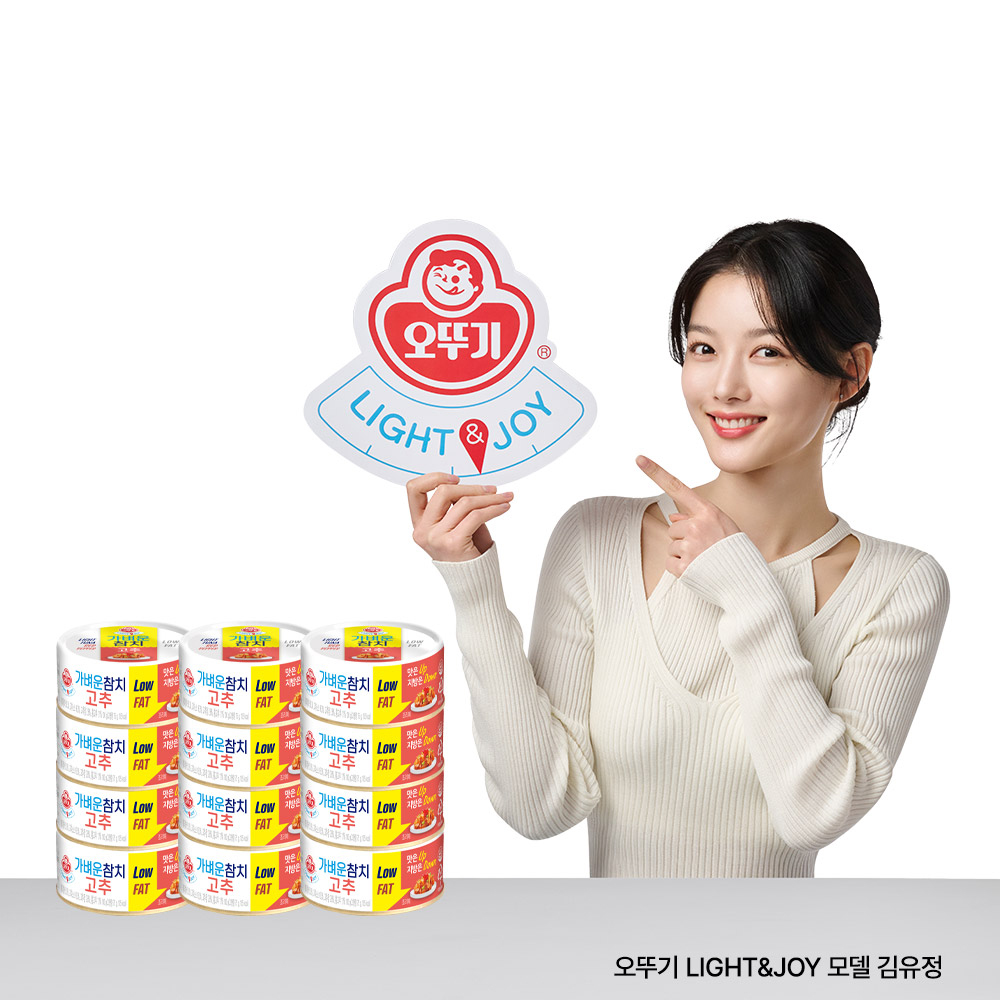 오뚜기 LIGHT&JOY 가벼운 참치 고추참치, 100g, 12개 - 상품 이미지
