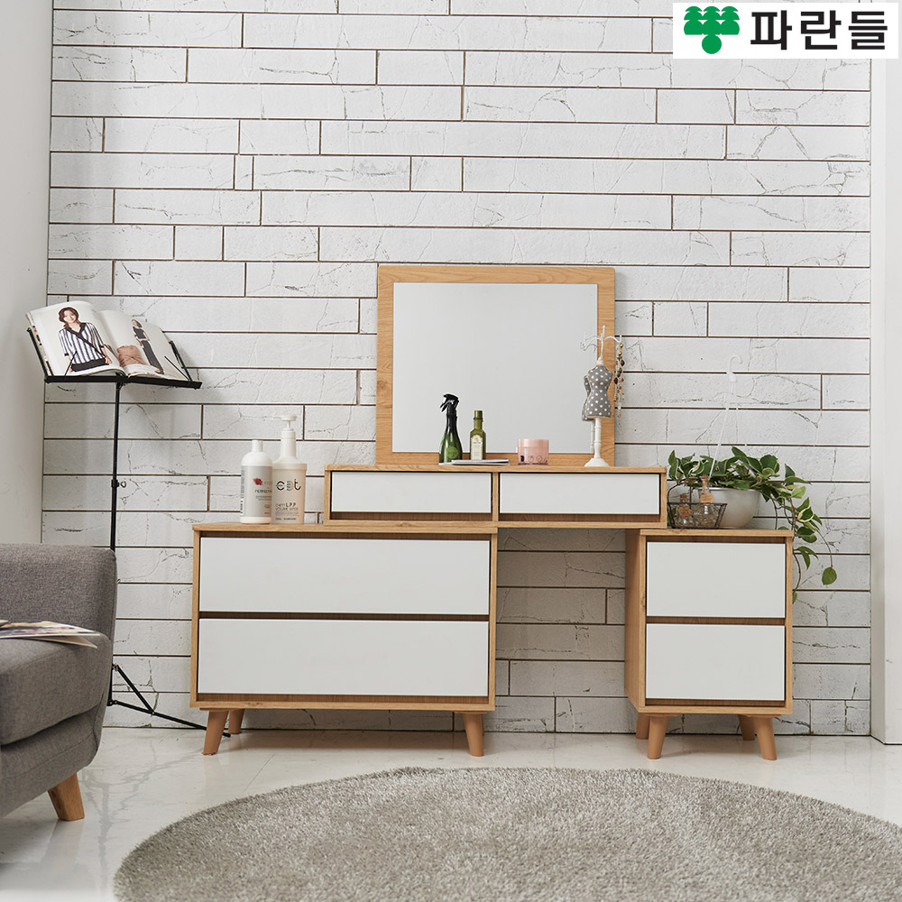 파란들가구 SS 거울수납 입식화장대B 서랍화장대 입식콘솔 - 상세 이미지 3