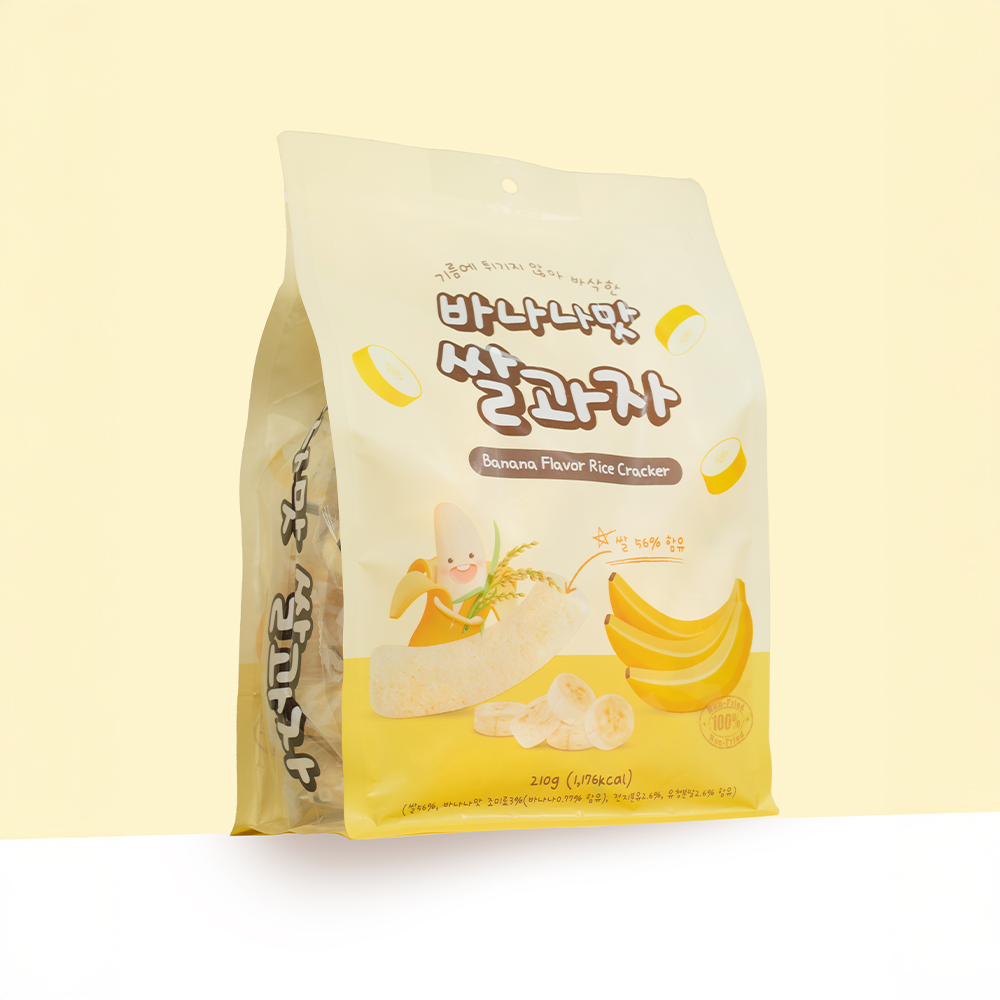 [대용량] 바나나맛쌀과자 210g, 1개