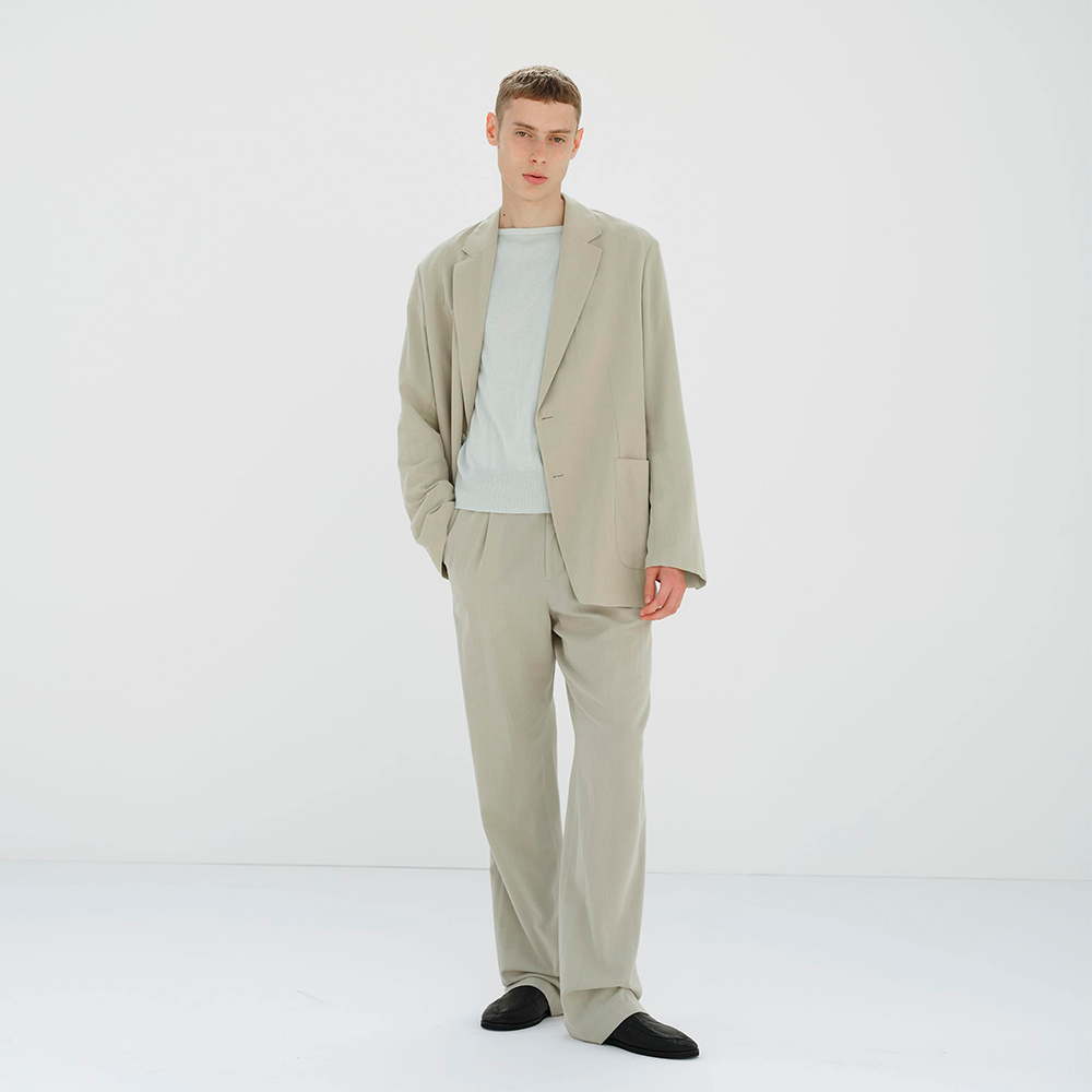 오라리 맨즈 슬랙스 LIGHT COTTON WOOL VIYELLA SLACKS 25SS 캐주얼 - 상세 이미지 3