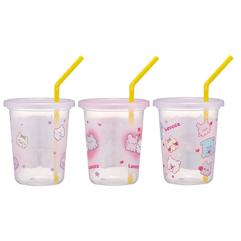 [발주상품 2~4 영업일 후 발송예정] 스케이터 라부이즈 캐릭터 빨대컵 3세트 320ml SIH3ST - 주방·식기 - 하카타몰