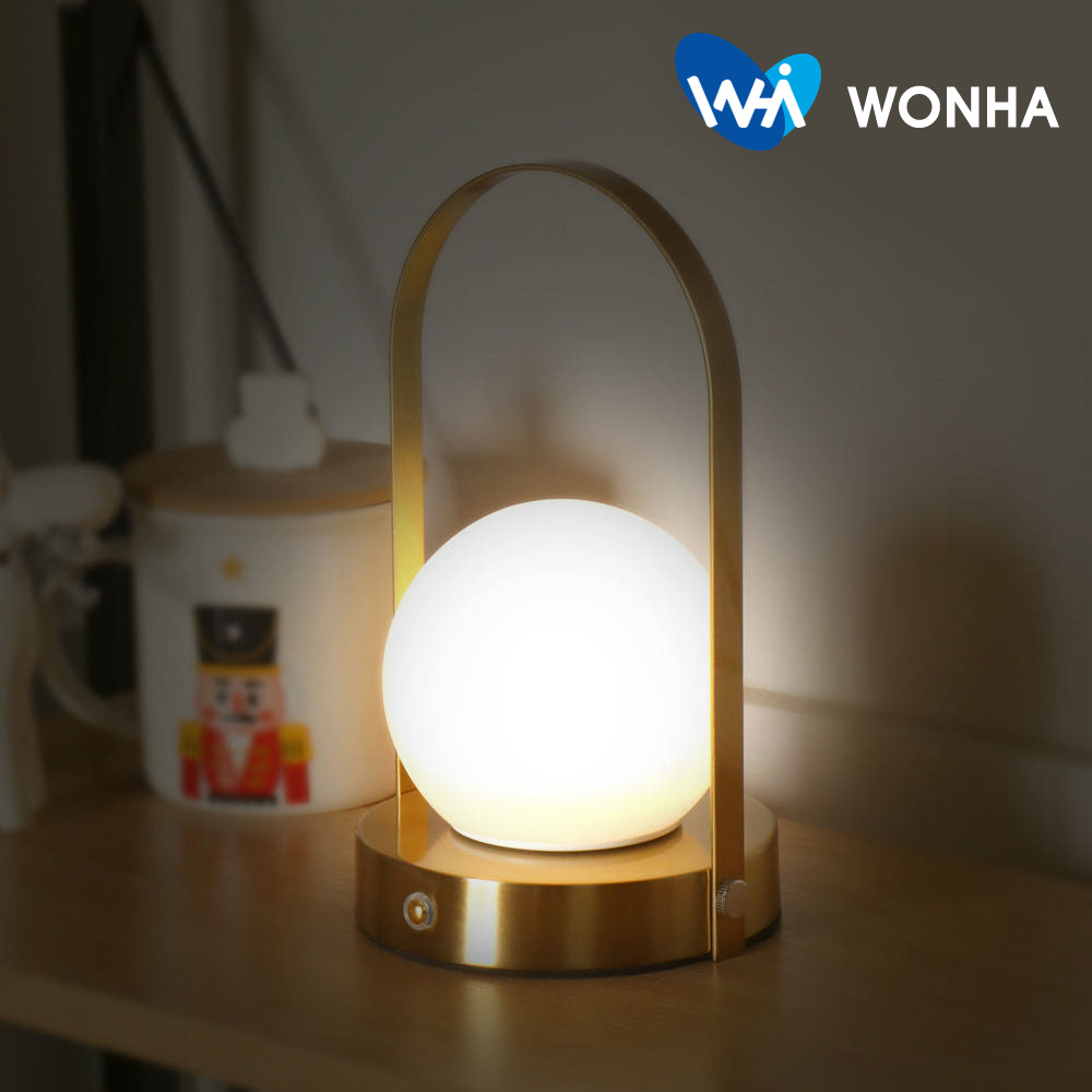 LED스탠드 트루몬 삼색변환 2W 골드 독서등 책상 조명 거실등 무드등