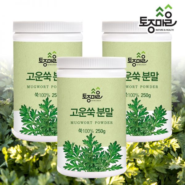 토종마을국산 고운쑥분말 250g X 3통 : modern8064