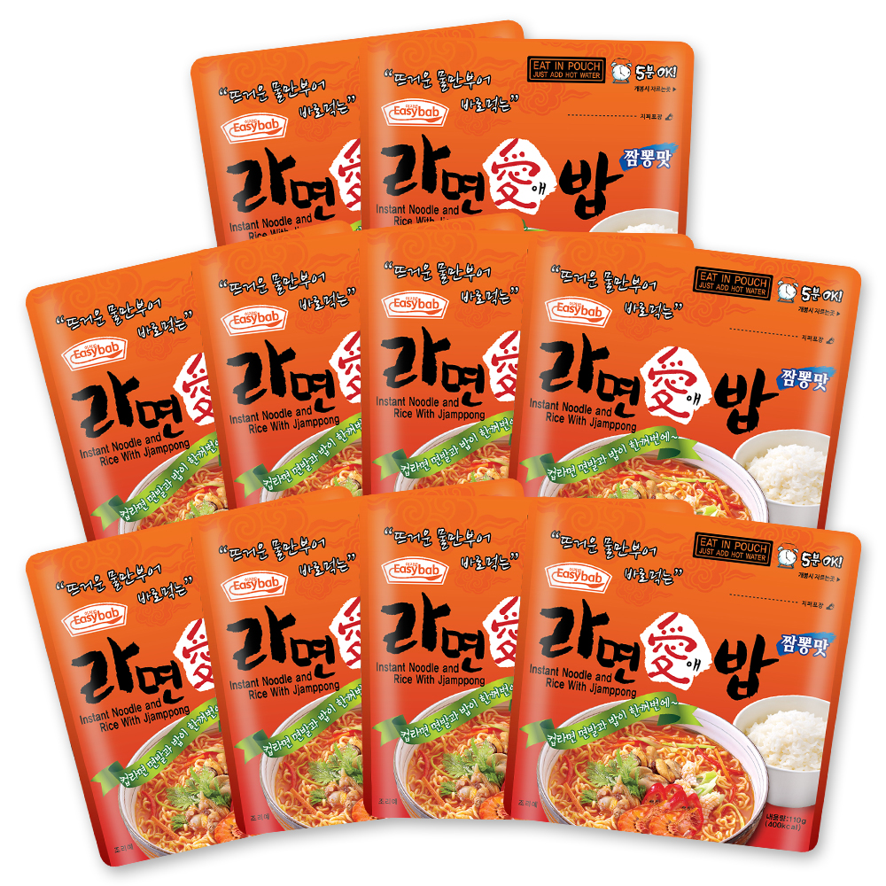 라면애밥 짬뽕맛 10개 세트 전투식량 비상식량