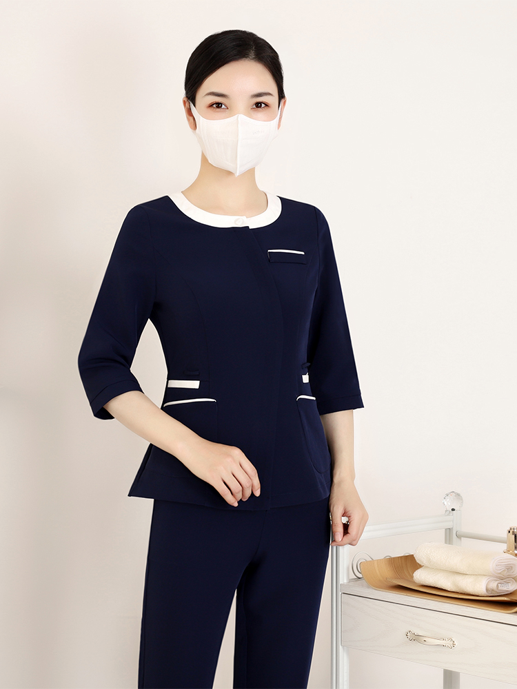7부병원유니폼 간호사복 반팔 치과 피부과 성형외과 산후조리원 양로원 피부관리실 - 상세 이미지 3