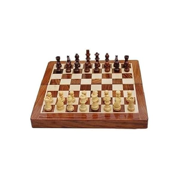 BCBESTCHESS 핸드메이드 자석 나무 접이식 체스판 여분의 퀸 수납 공간 포함 체스말용 2인용 10 x 인치 1857109 : 모스트원1001