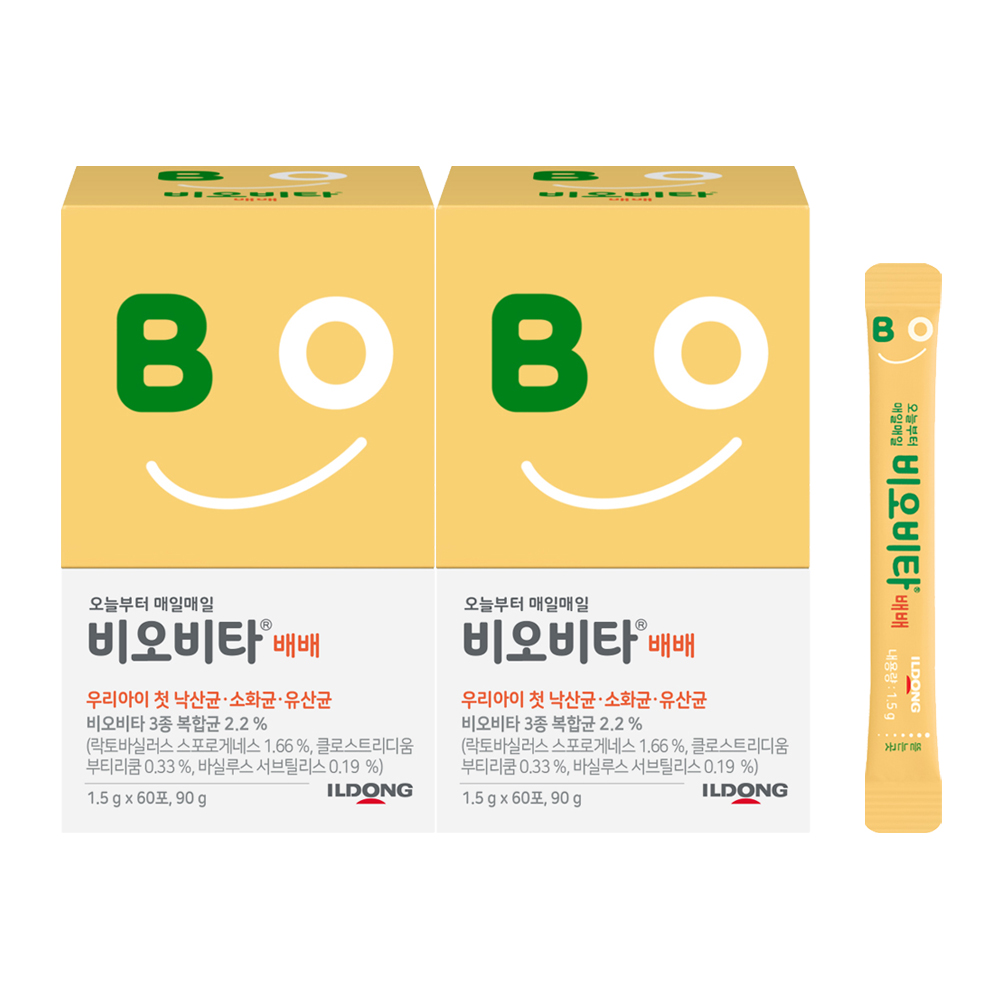 비오비타 배배 유아 유산균 60포 2개 - 메인 이미지