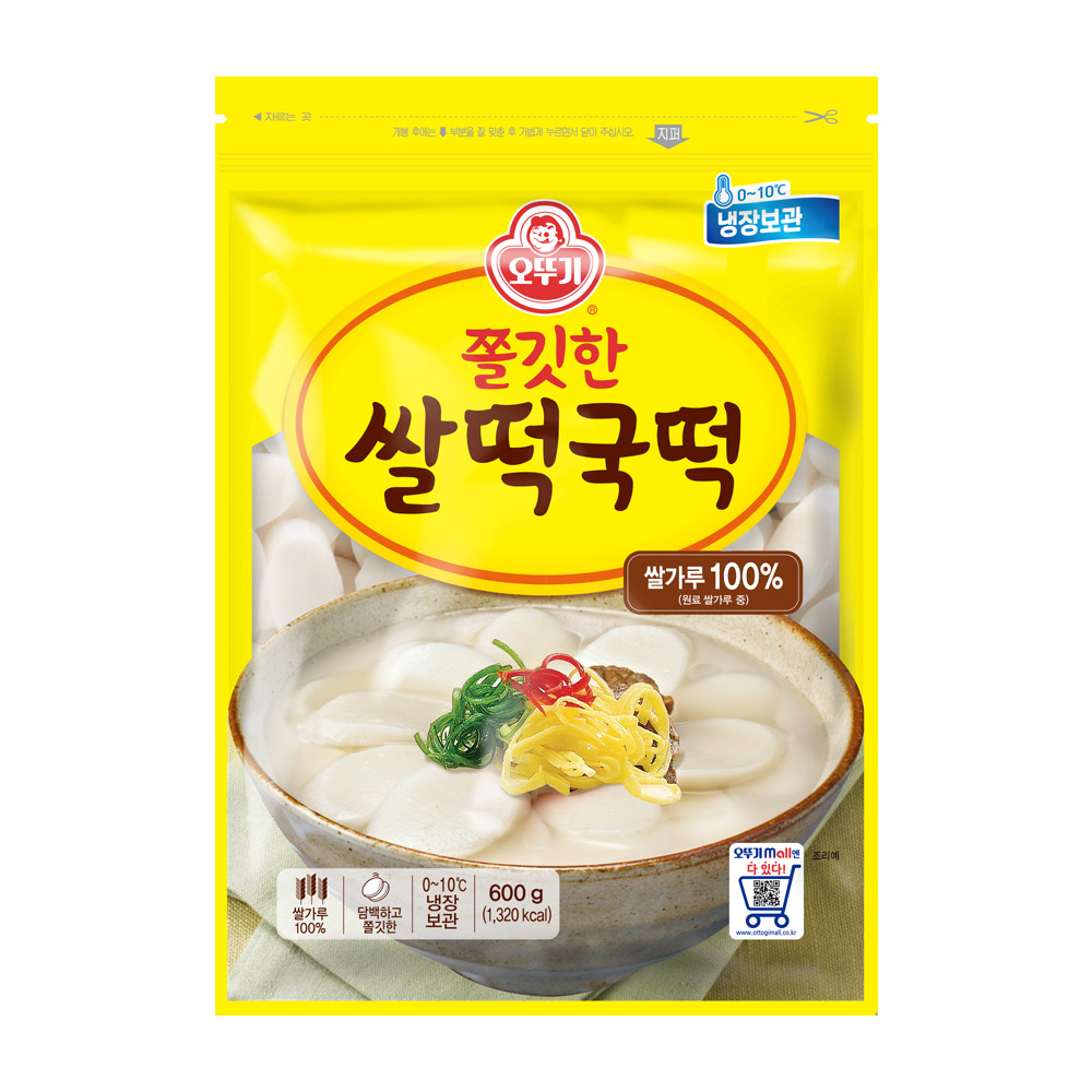 오뚜기 쫄깃한 쌀떡국떡 냉장 600g - 상품 이미지