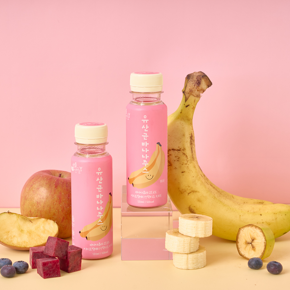 (생즙연구소)마시는 어린이 유산균 바나나주스 120ml x 14병 사과 양배추 푸룬 홍화씨 이미지 6