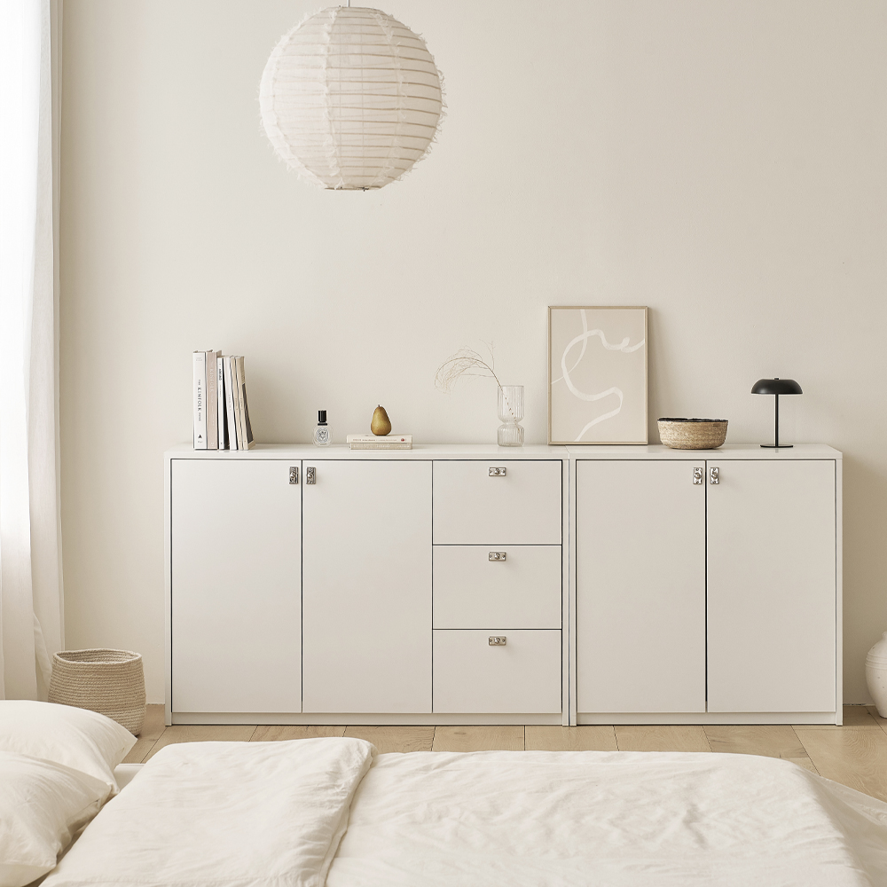 빌레오 베슬라그 수납장 모듈 다용도 거실 맘마존 (높은/일반형 800), 2단, 소프트화이트