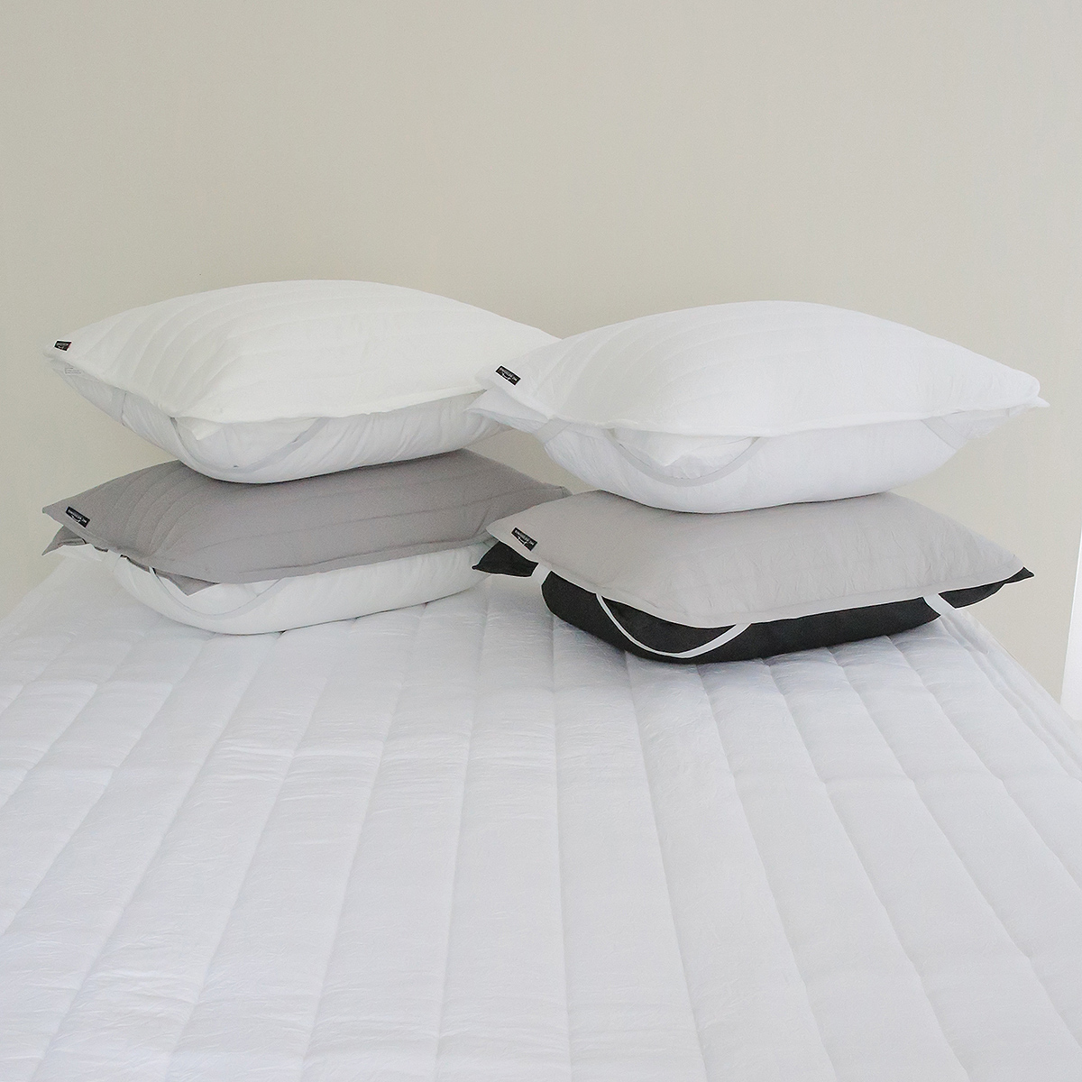 엠시베딩 밴딩베개커버 교체하기 편리한 1+1 알러지케어 베개커버 5070