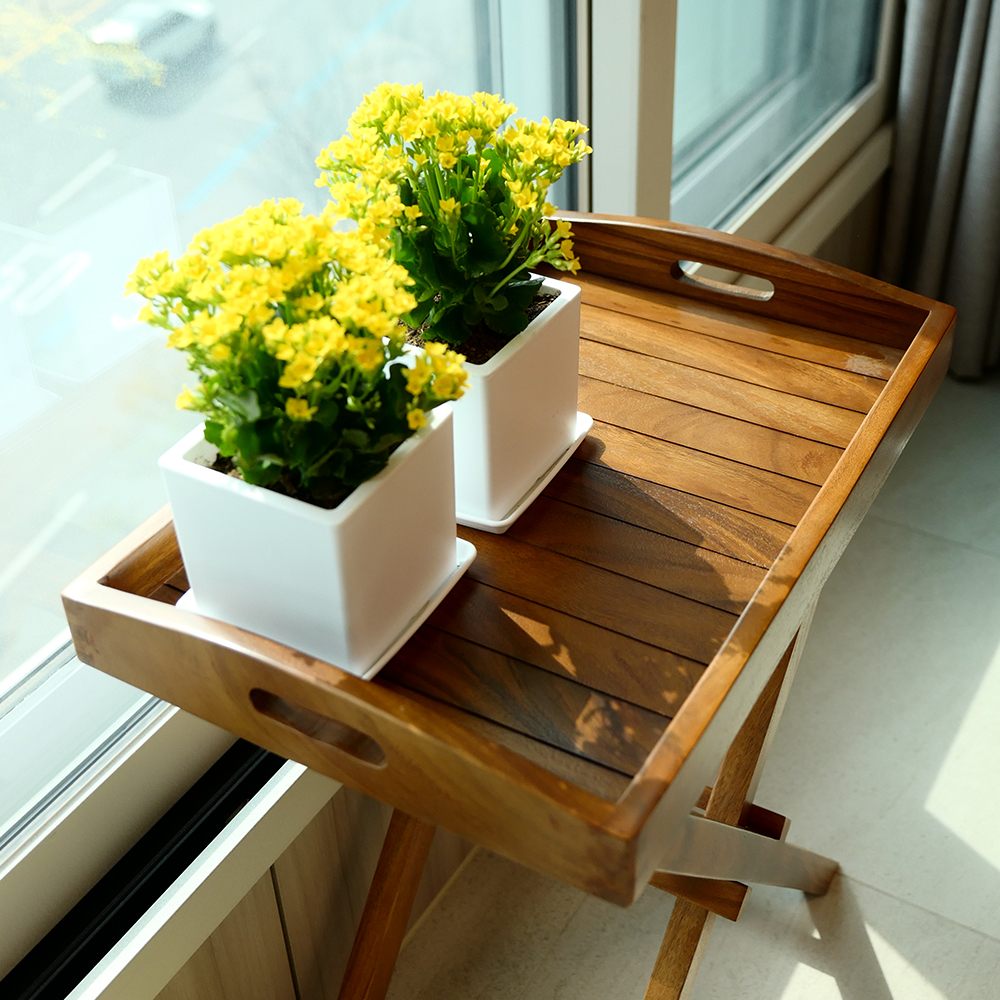 메라토 접이식 테이블 겸용 화분다이 (엔틱)