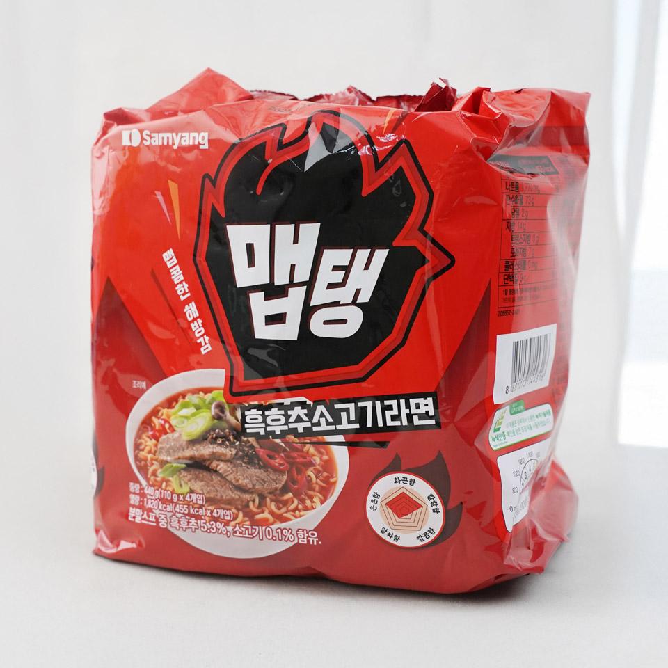 메가마트 삼양 맵탱 흑후추소고기라면 110gx4입 - 상세 이미지 2
