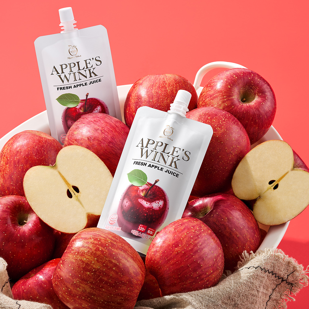 애플스윙크 프리미엄 100% 문경 사과즙 (감홍사과 블렌딩) 사과주스 120ml, 20개