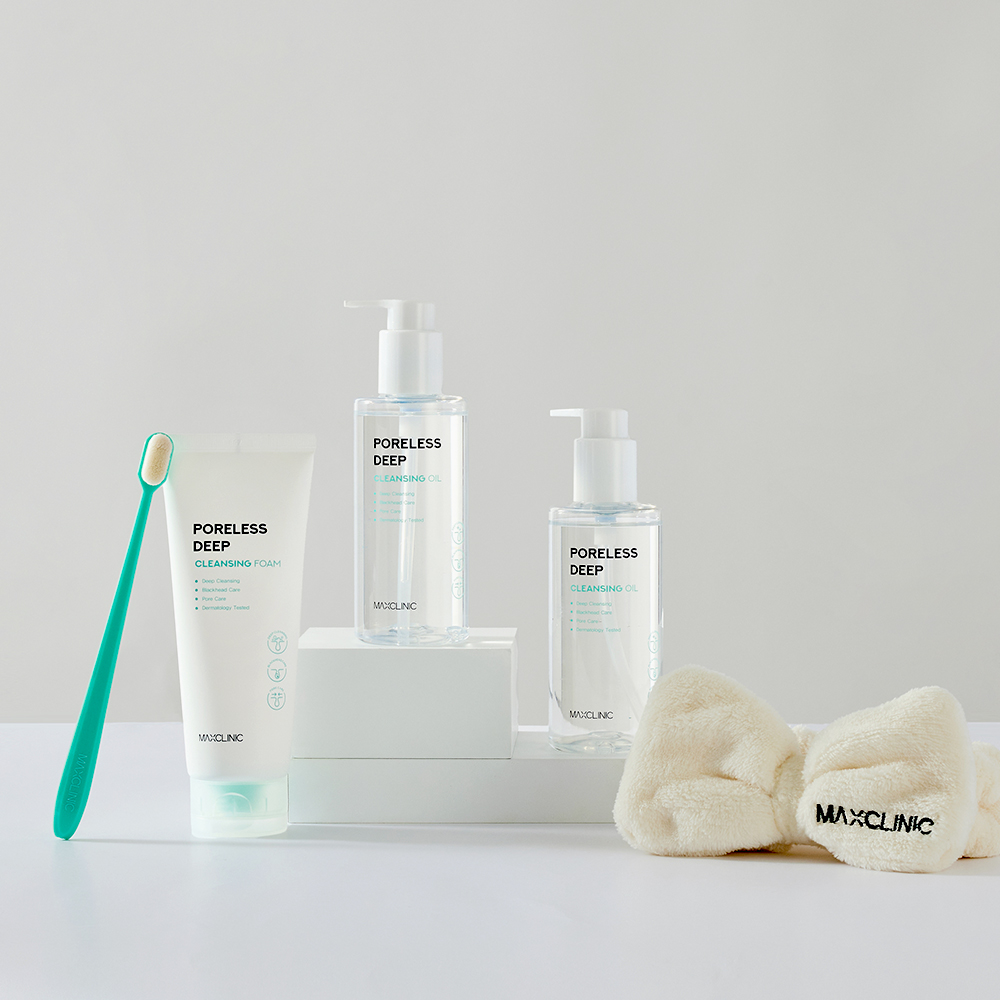 [기프트 에디션] 맥스클리닉 포어리스 딥 클렌징 오일 200ml 2개 + 폼 150g + 코칫솔 + 세안밴드 - 상세 이미지 3