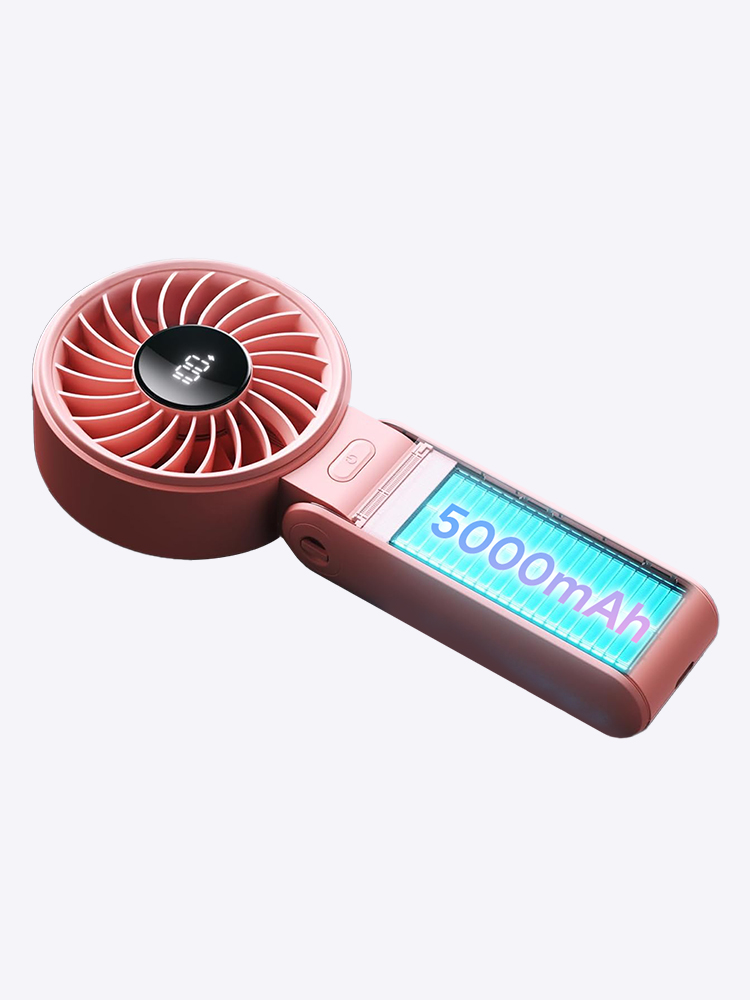 지수라이프 BLDC 휴대용 선풍기 핸드헬드 팬 LIFE7 5000mAh 파스텔핑크 - 상세 이미지 4