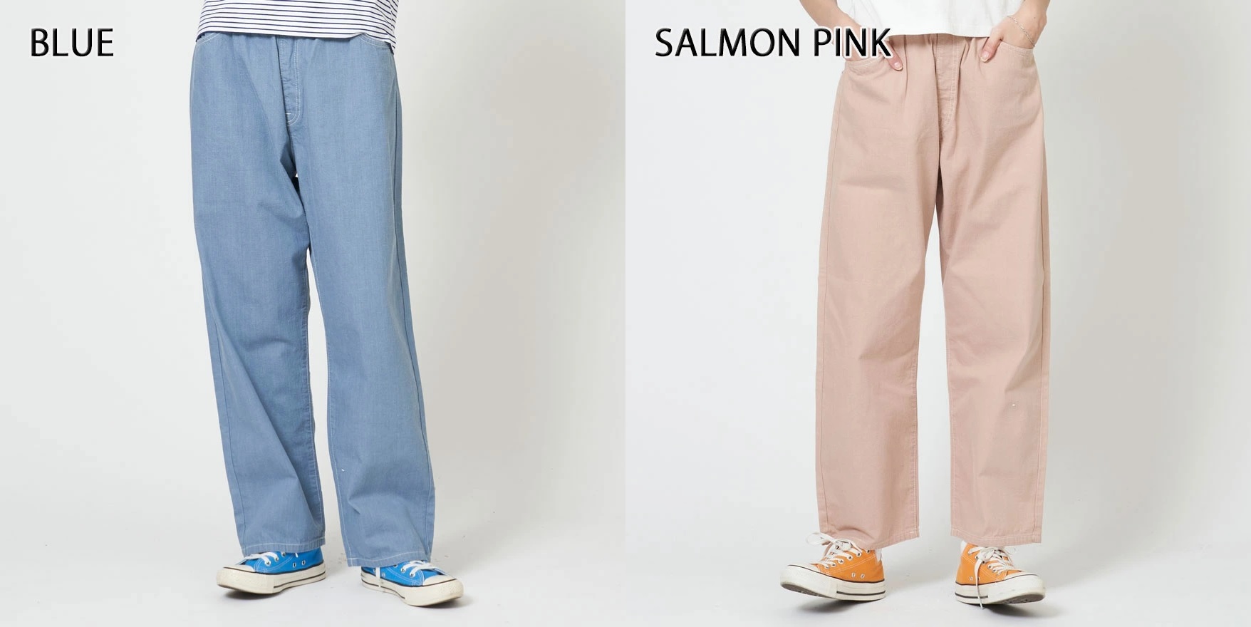 단톤 여성 컬러 이지 데님 밴딩팬츠 DT-E0034HNZ 38 SALMON PINK - 상세 이미지 2