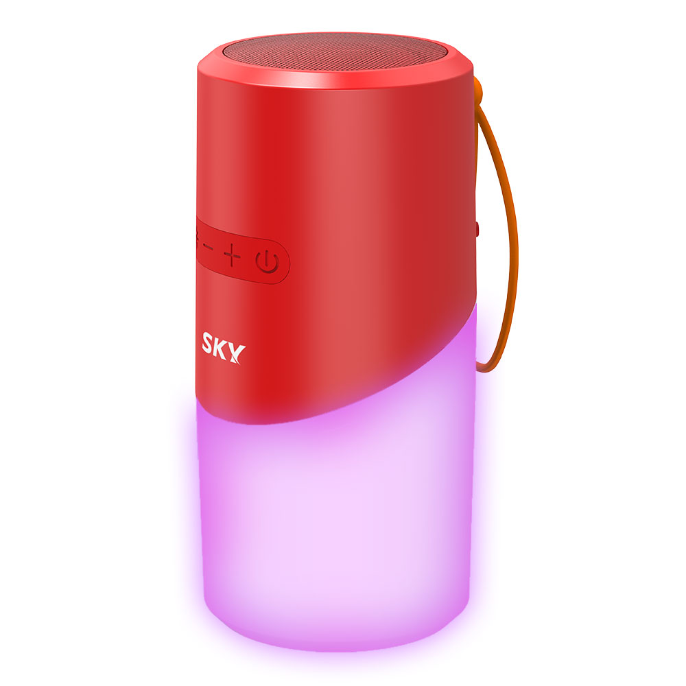 붐 네온 N2 5W 무선 블루투스 스피커 생활방수 LED 레드 - 상품 이미지