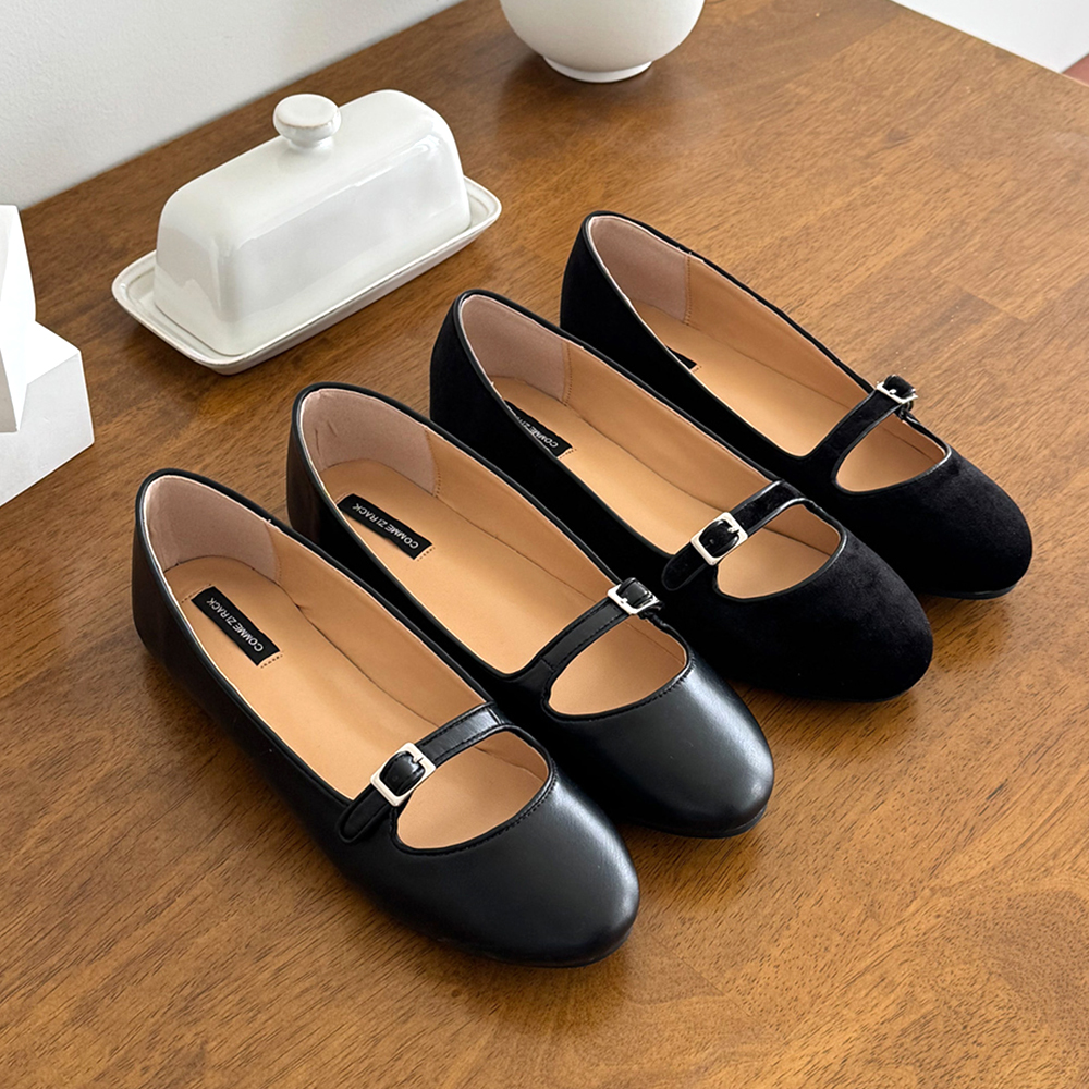 메리제인 스트랩 발편한 빅사이즈 말랑 플랫슈즈 단화