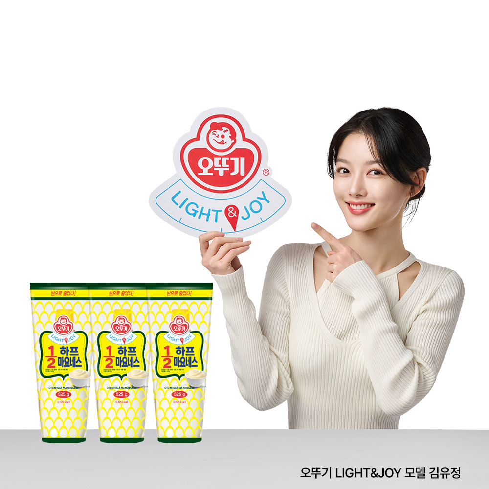 오뚜기 LIGHT&JOY 1/2 하프마요네스 525g 3개 - 메인 이미지