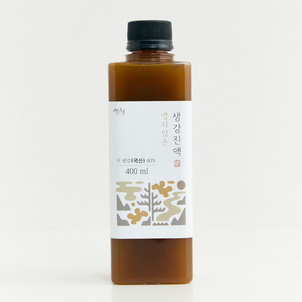 지리산 산청 맵지않은 생강차 생강원액 400ml (생강청) 힐링힐 - 상품 이미지