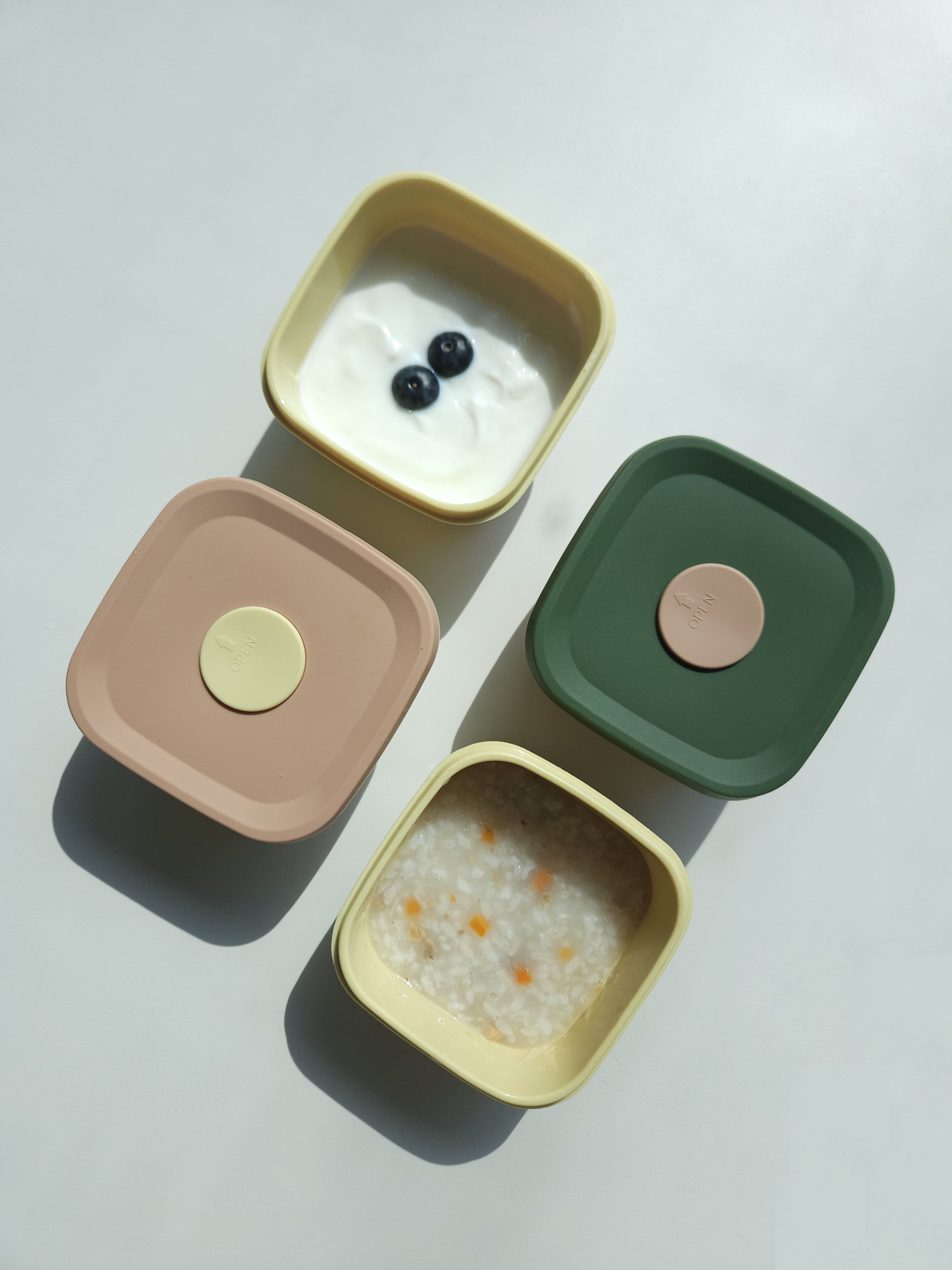 냉동밥보관밀폐용기 실리콘소분용기 전자렌지밥국소분 BPA프리 베네포트 300ml, 혼합색상, 4개 - 상세 이미지 2