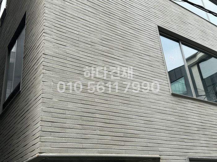 국산 모노타일 롱와이드 베이직그레이 500x50x20T 1박스14장 / 하다건재 시공사례 국내생산 롱브릭타일