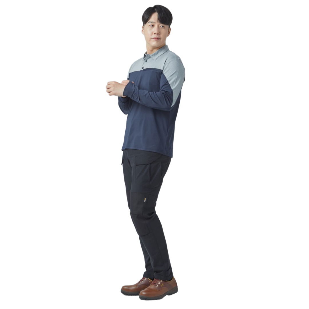 긴팔 카라티셔츠 티셔츠 제작 스판 신축성 배색 디자인 아트윈 HN-LT 이미지 8