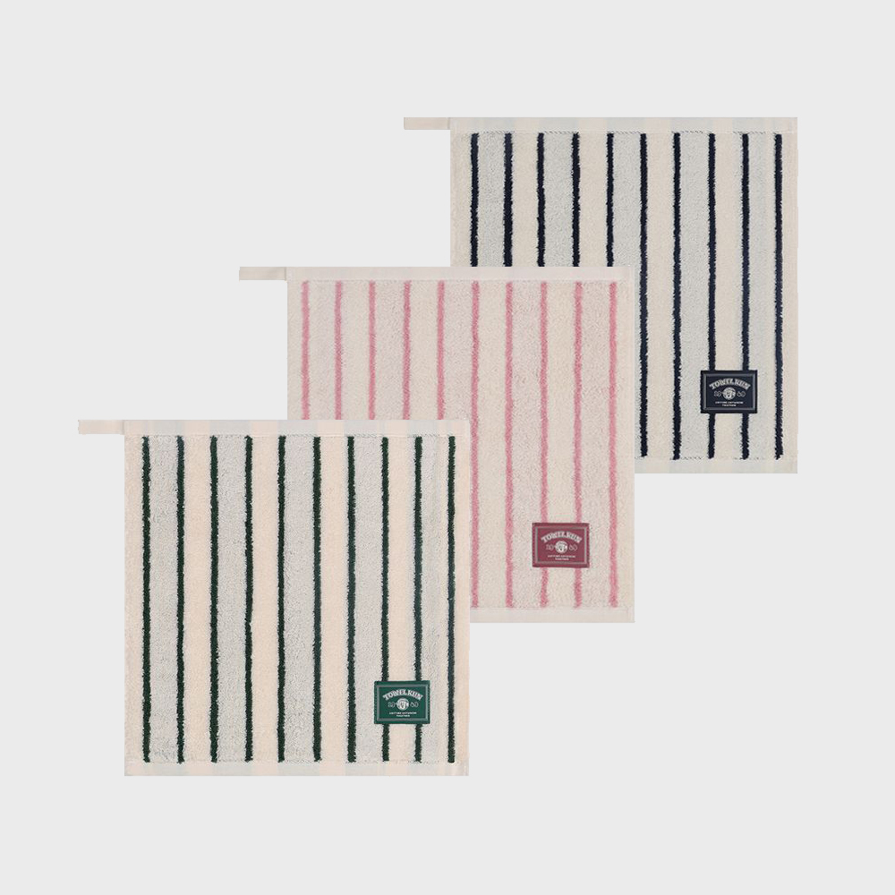 송월 타올쿤 핸드타올 멀티 스트라이프36 고리 수건 타월 주방 어린이집 유치원