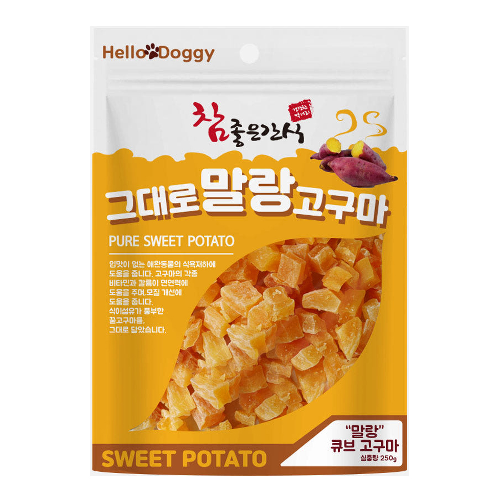 강아지 고구마 말랭이 참좋은간식 그대로 말랑고구마 큐브 250g