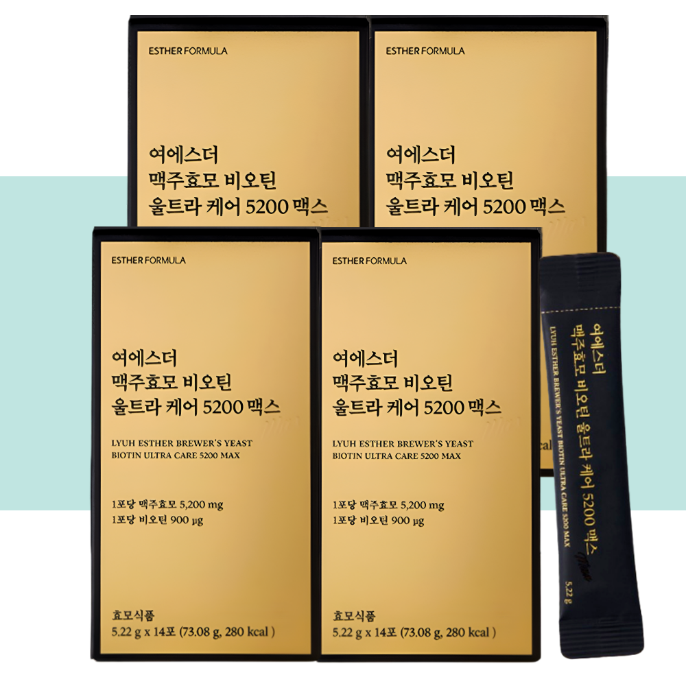 에스더포뮬러 맥주효모 비오틴 여에스터 ULTRA맥스5200 14포X4박스